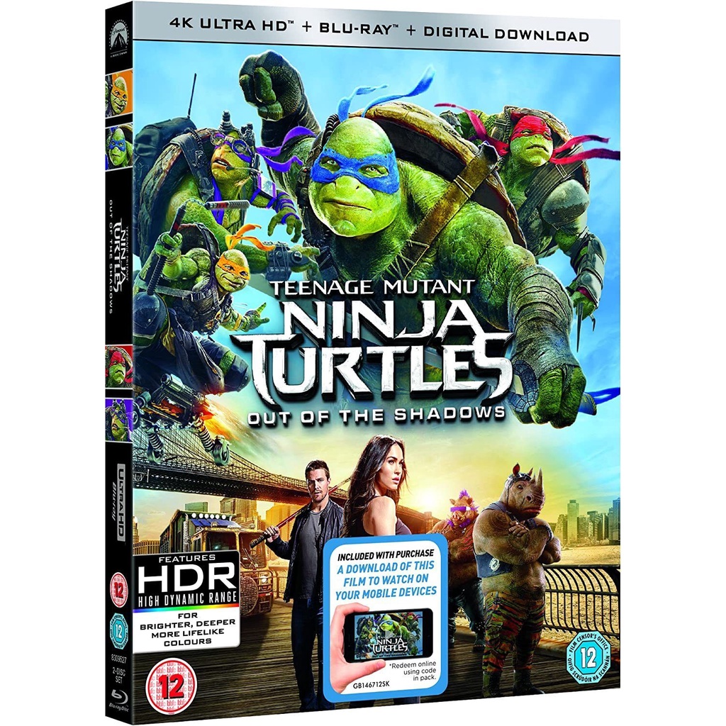 TEENAGE MUTANT NINJA TURTLES Out of the Shadows 4K Ultra-HD Blu-ray 2 ...