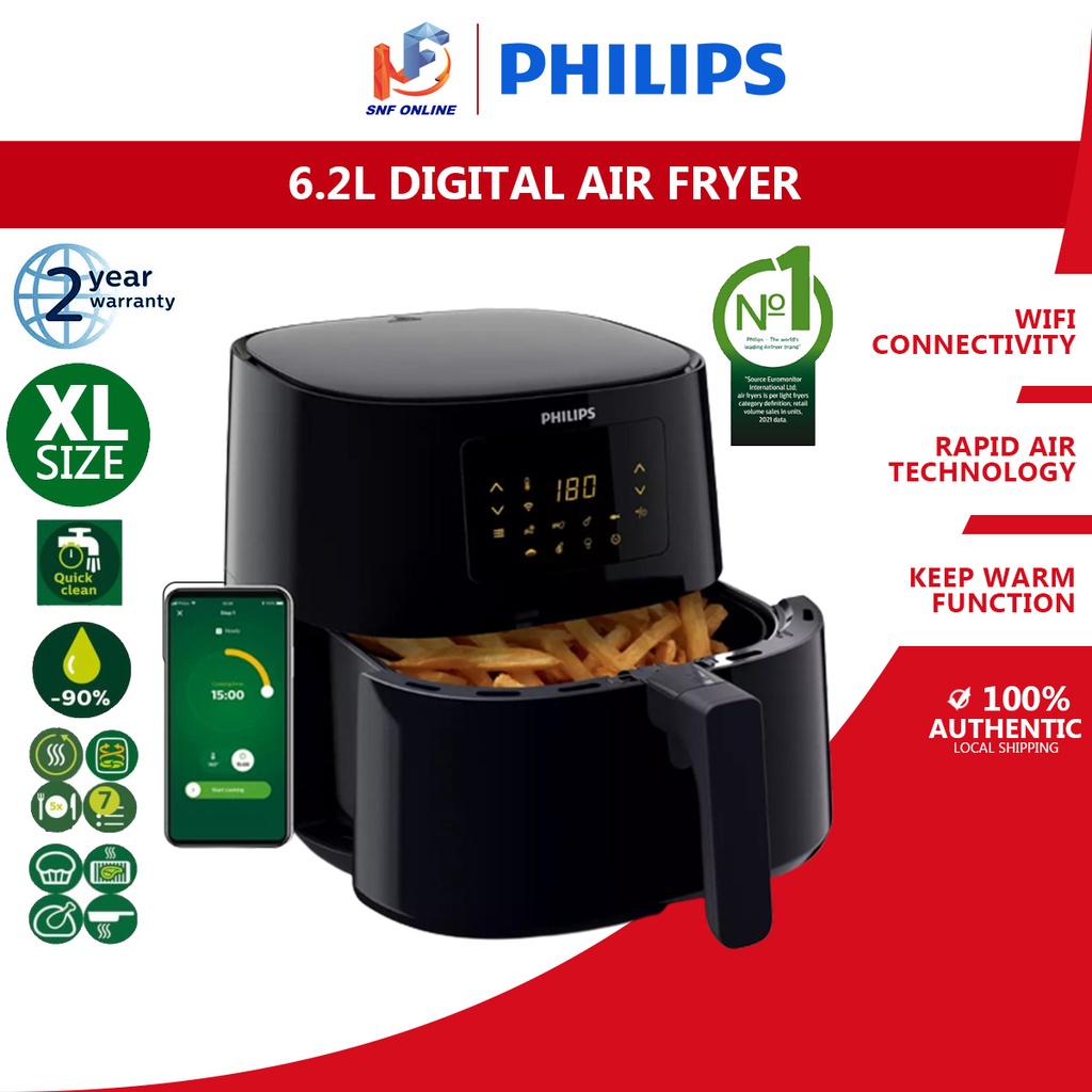 Philips Essential Digital Air fryer XL (6.2 L) HD9270/91 HD9270