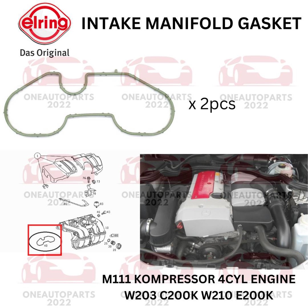 ELRING GERMANY INTAKE MANIFOLD GASKET MERCEDES BENZ M111 ENGINE W203