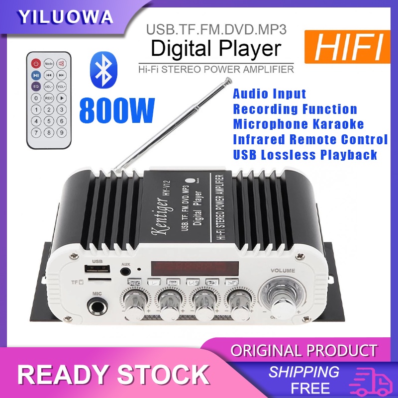 Bluetooth Amplifier 800W Digital Audio Player Power Audio Amplifier