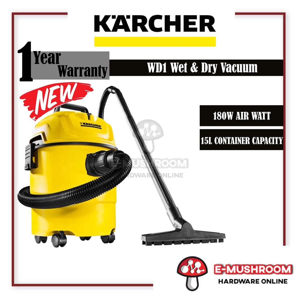 (NEW Model) Karcher WD1 Wet & Dry Vacuum Cleaner 15L 1200W Vakium