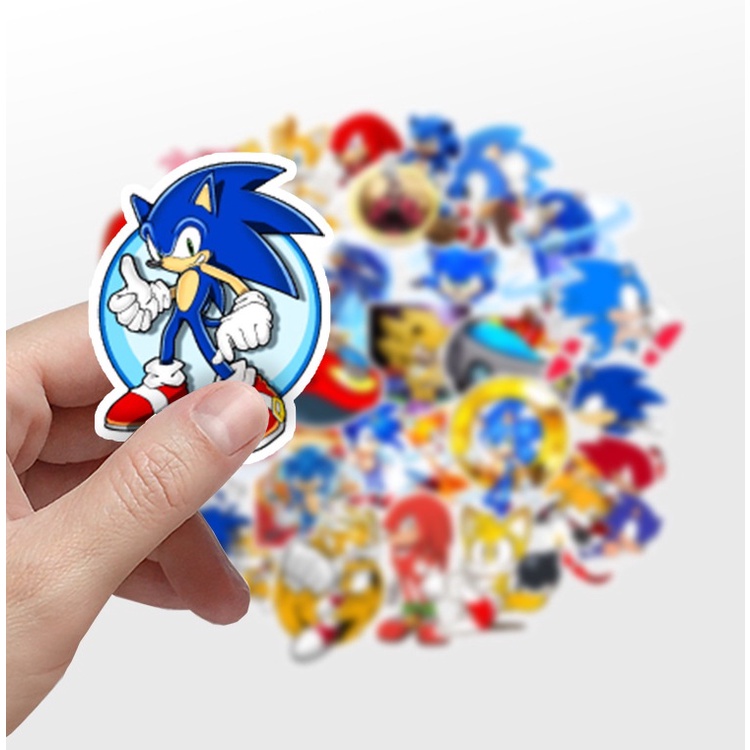 SONIC 50 pcs Waterproof Non Repeating Stickers Pack | Shopee Malaysia