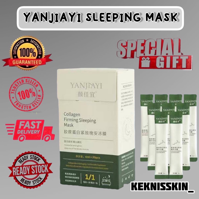 YANJIAYI COLLEGEN FIRMING SLEEPING MASK ‼️ (ORIGINAL 💯) Shopee Malaysia