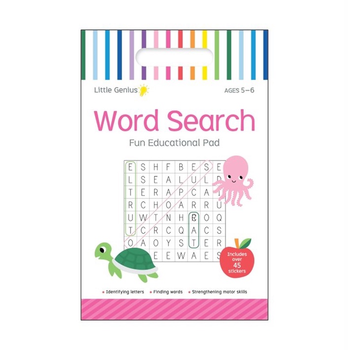Little Genius Word Search Pad Activity Book Full With 48 Pages & Reward