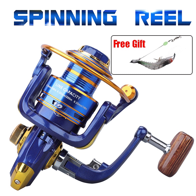 🔥Malaysia Fishing Reel Spinning Fishing Reel With Aluminum Spool  Right/Left Handle For Freshwater Fishing Pancing