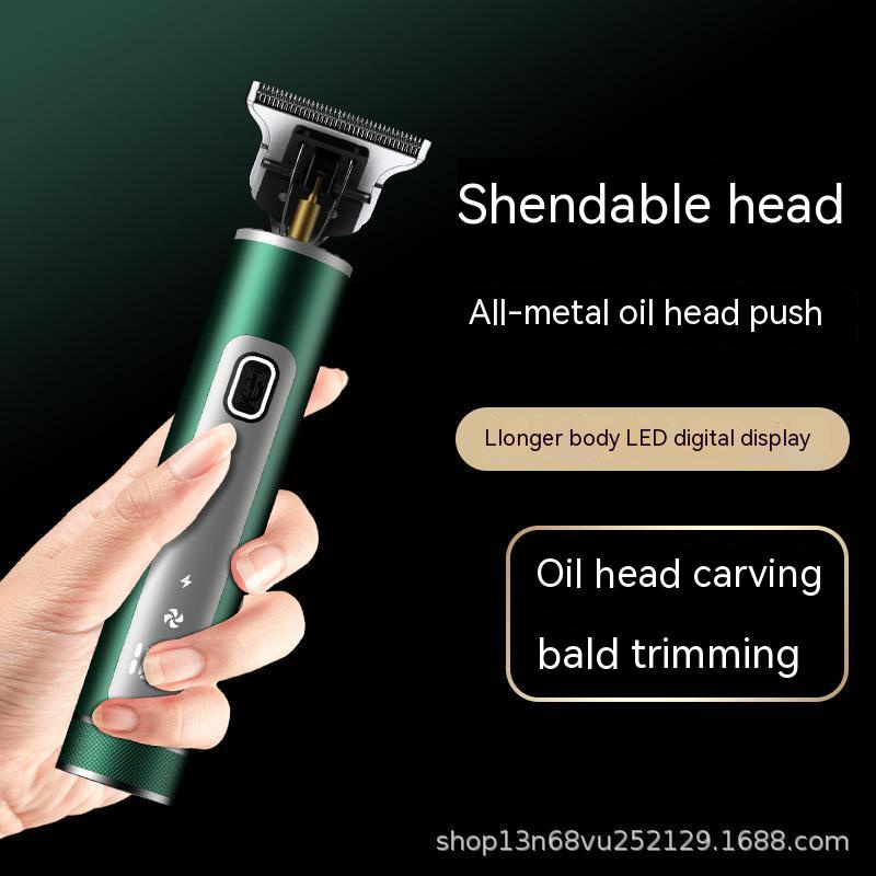 K K98 Hair Clipper LED Rechargeable Electric Clipper Oil Head Bald Head