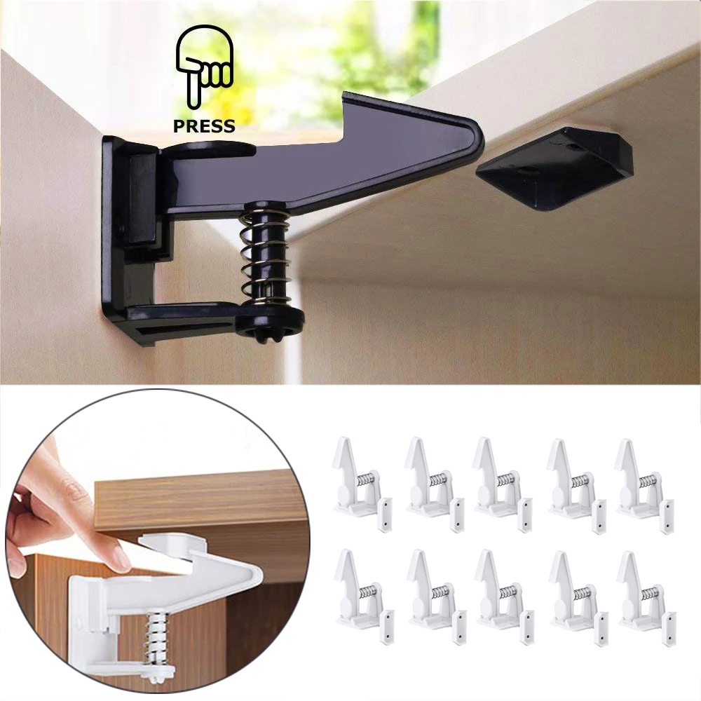 Baby Security Cabinet Invisible Door Drawer Lock /No Punching Kids ...