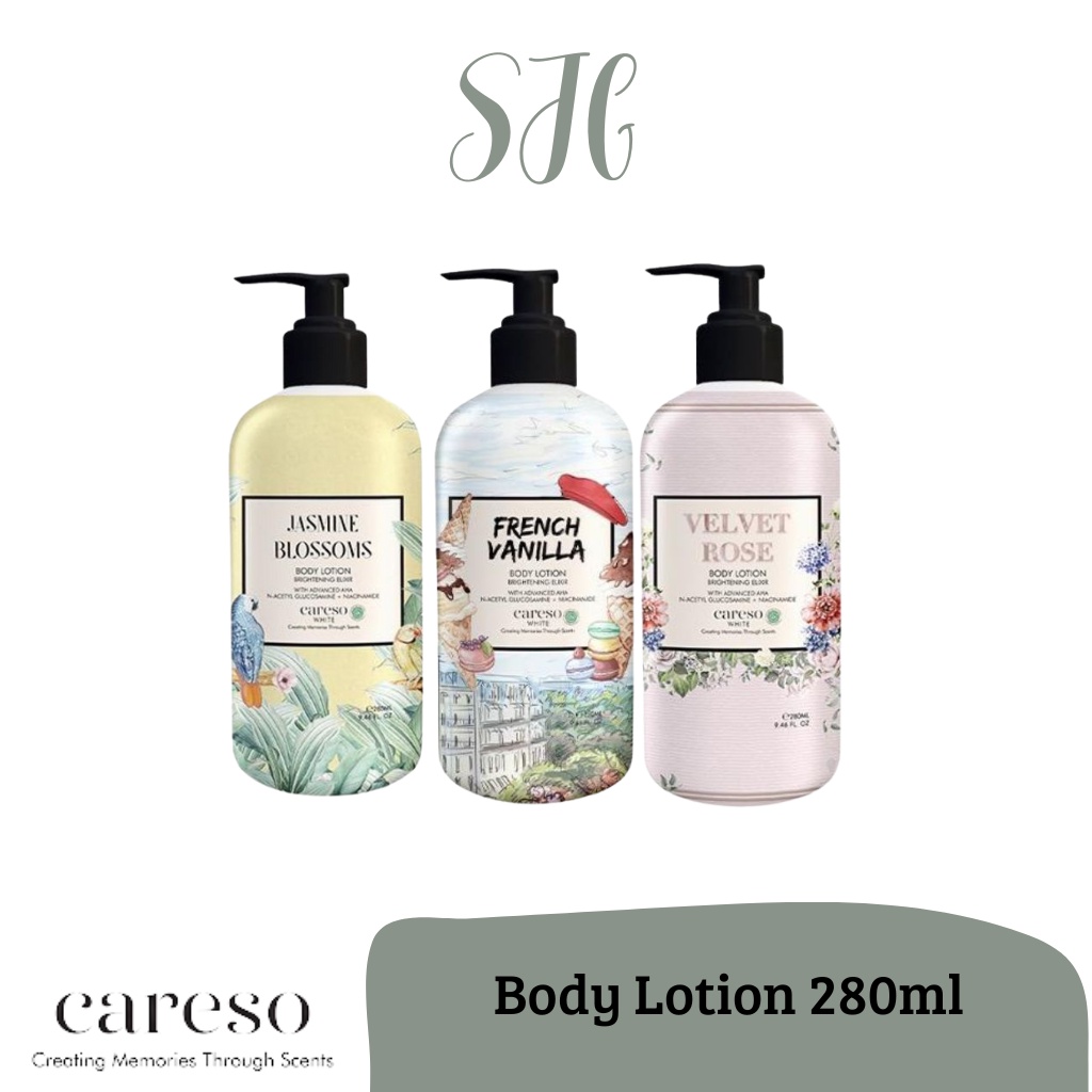 Careso Body Lotion Series 280ml French Vanilla Velvet Rose Jasmine Blossom Shopee Malaysia