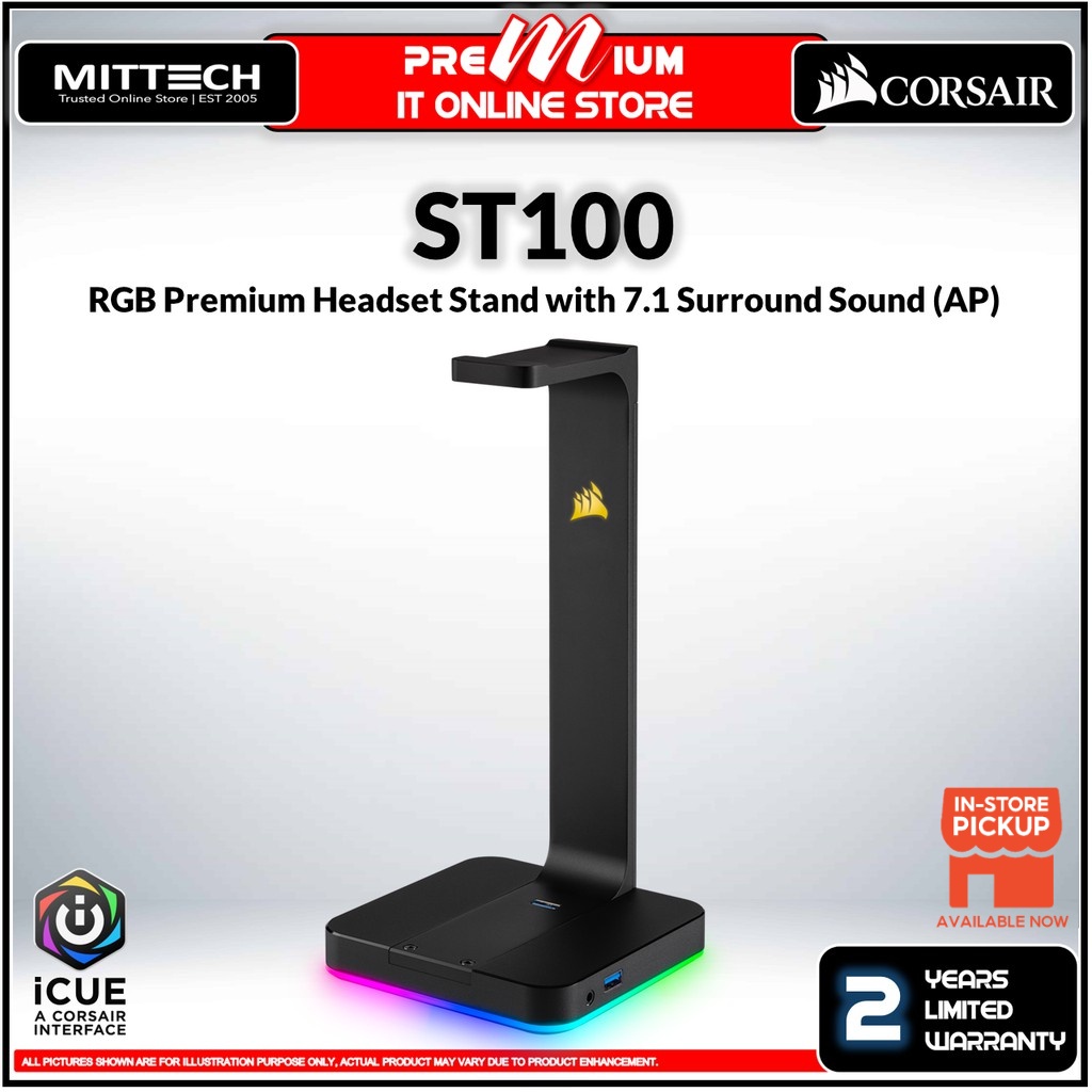 Corsair ST100 RGB Premium Headset Stand With 7.1 Surround Sound