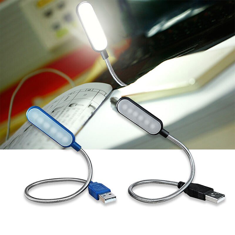 【Ready Stock】 6 LED USB Table Lamp Flexible for Power Bank Mini Book ...