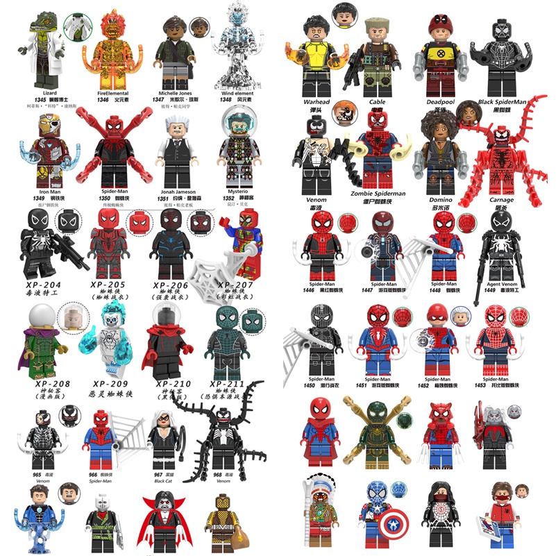 ed Spider-Man Series Minifigures Building Blocks Venom Carnage Peter ...