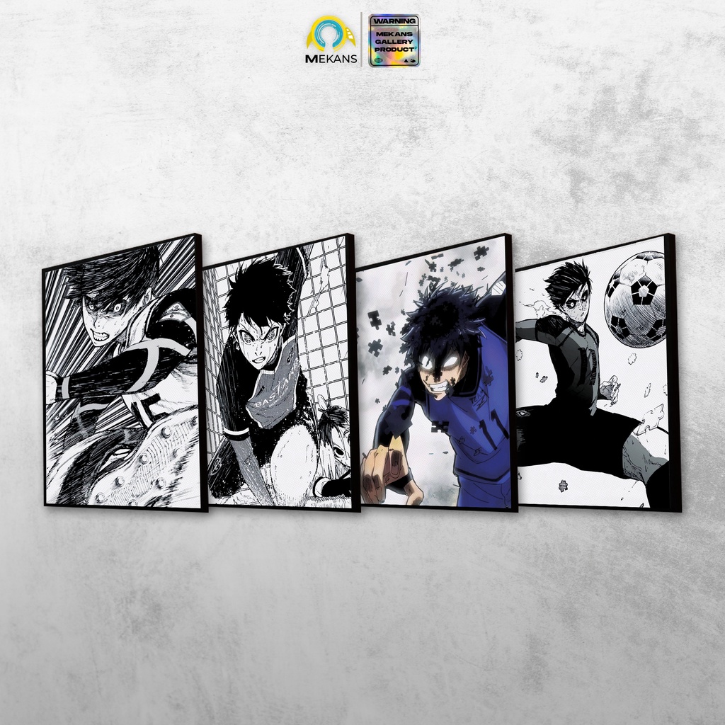 HIASAN DINDING S- 30x40 CM ISAGI YOICHI MANGA ART Frame Block Room Wall ...