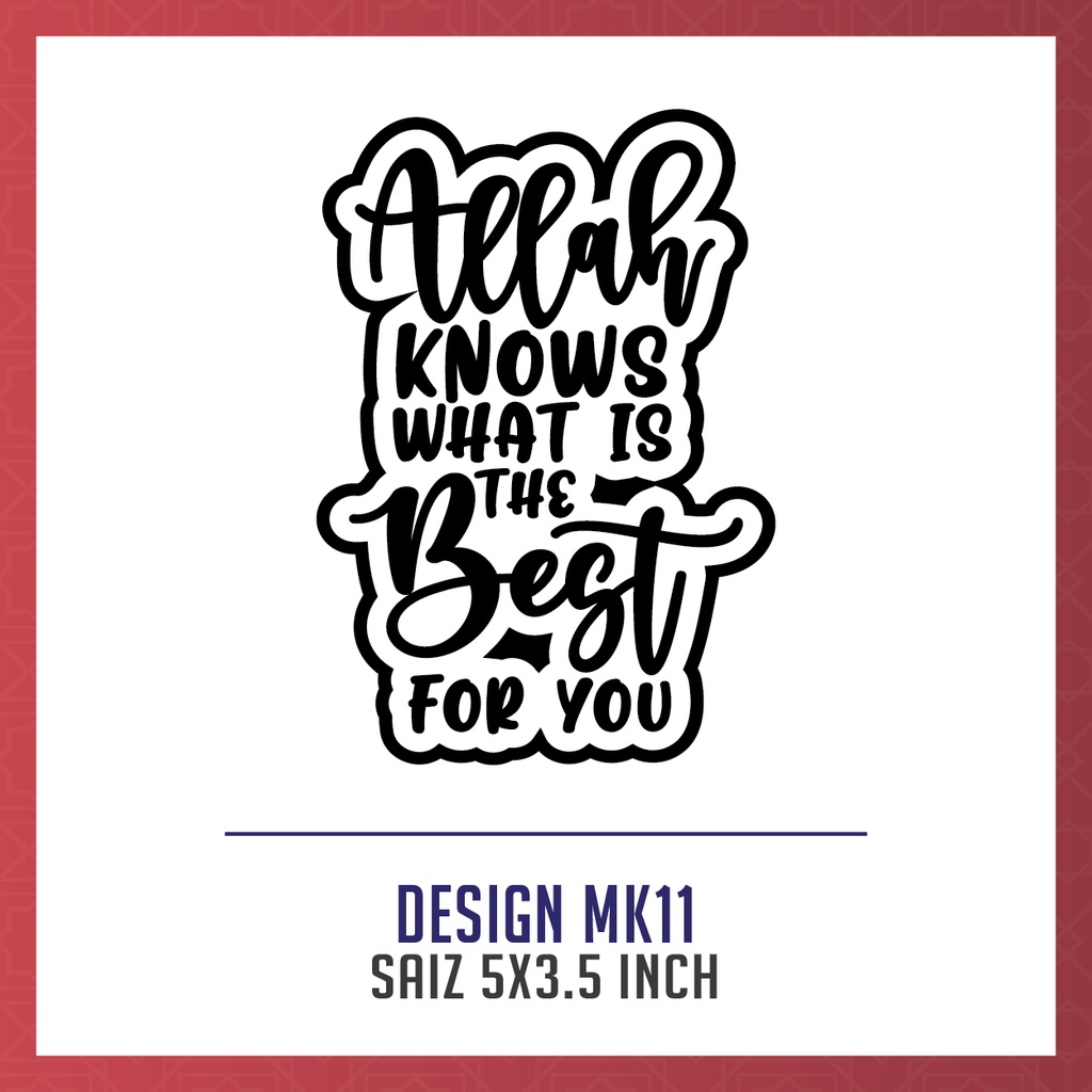 [DECAL STICKER] Design Ayat Islamic / Sticker Kereta | Shopee Malaysia
