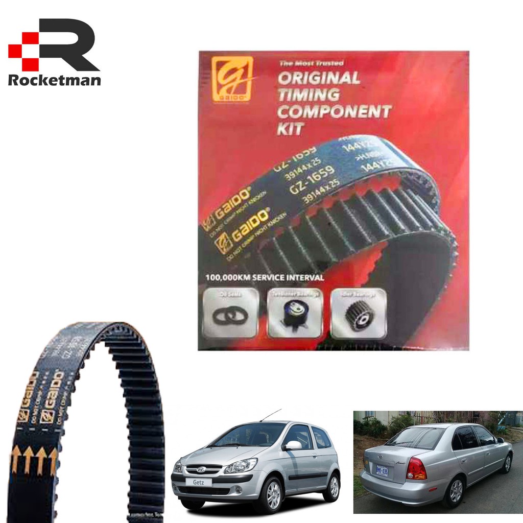 GAIDO TIMING BELT KIT HYUNDAI GETZ 1.3 ACCENT 1.5 (110S8M22) Shopee