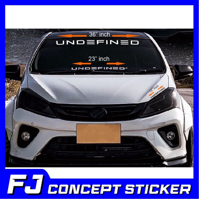 Sticker UNDEFINED car stickers design | Shopee Malaysia