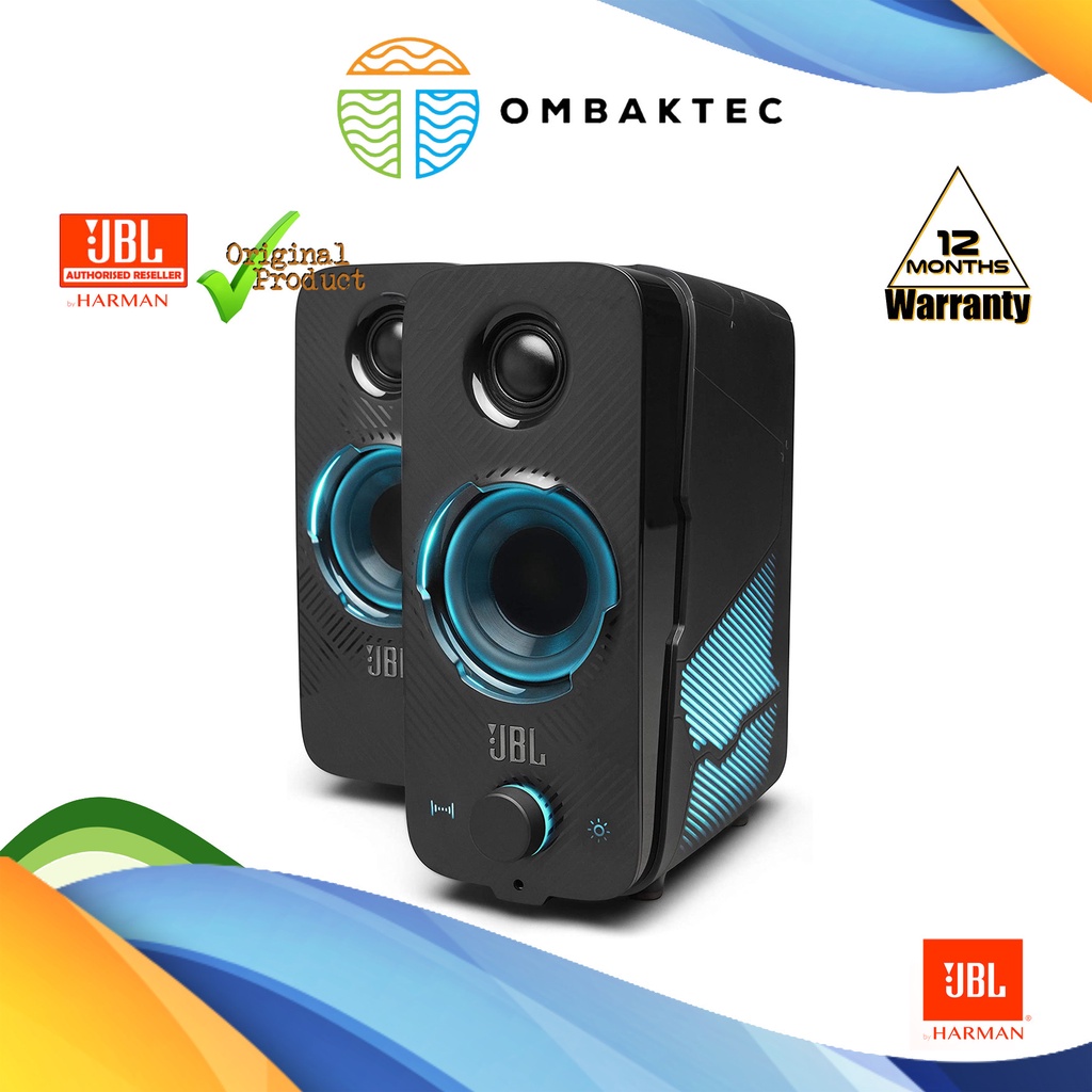 JBL Quantum Duo Bluetooth PC Gaming Speakers with unique lighting