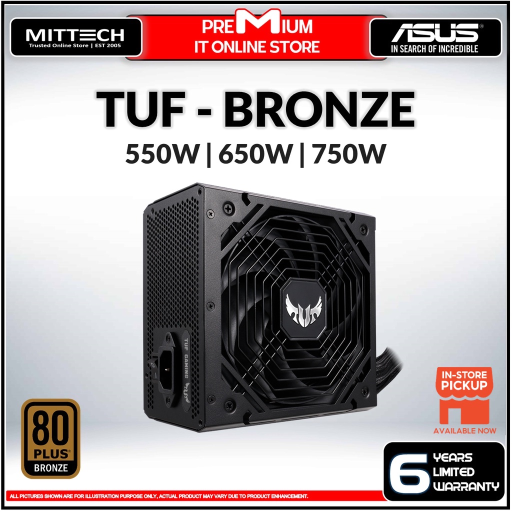 Asus TUF Gaming Bronze Power Supply | 80 Plus Bronze Certification ...