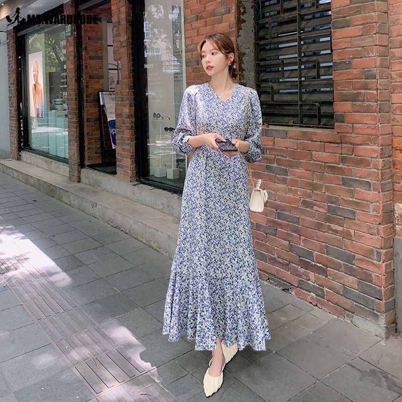 long flared maxi dress Dusty Peach Flared Maxi Dress – islamicdesignhouse.com main image 1