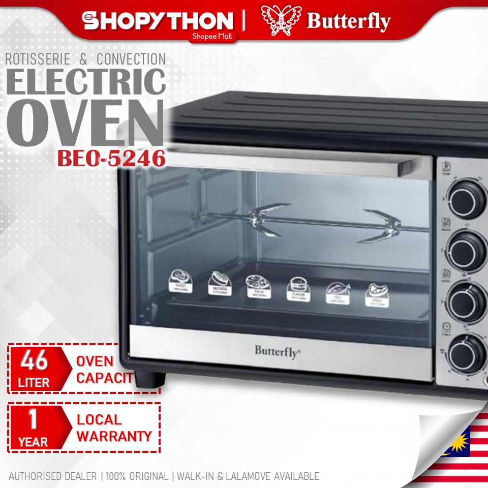 BUTTERFLY Electric Oven BEO5246 (46L/1800W) Ketuhar Elektrik