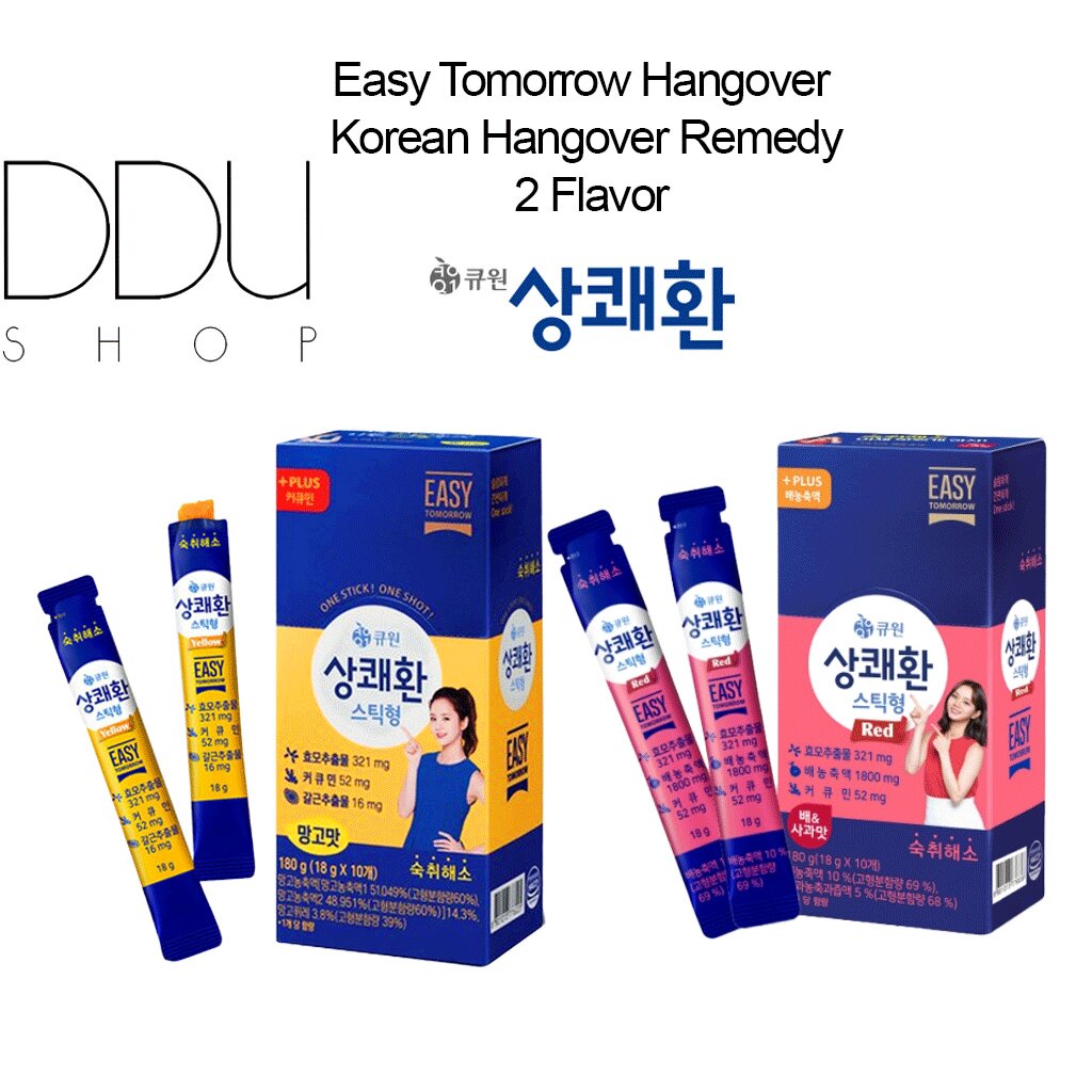 Q ONE / Easy Tomorrow Hangover Korean Hangover Remedy 18g / 4 flavor ...