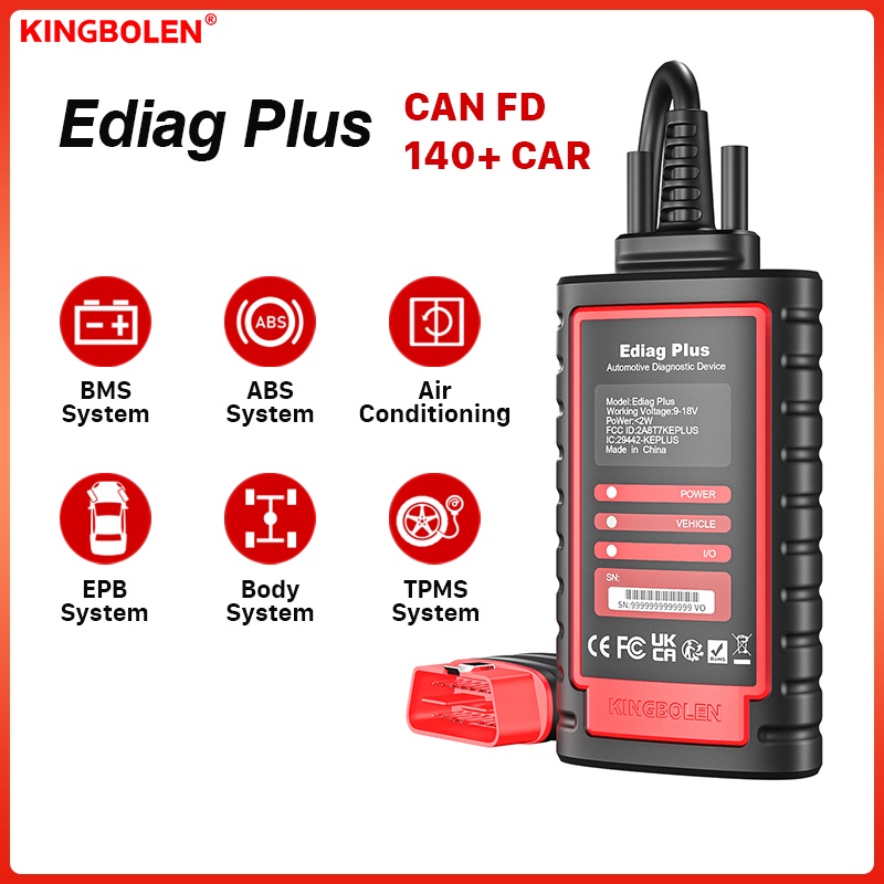KINGBOLEN Ediag Plus CANFD Protocol ALL System ECU Coding Active Test ...