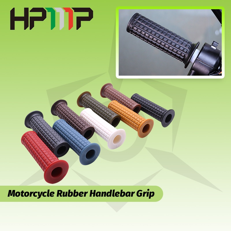 🔥HPMP💯 22mm 25mm Motorcycle Vintage Rubber Handle bar Grip Bobber Cafe