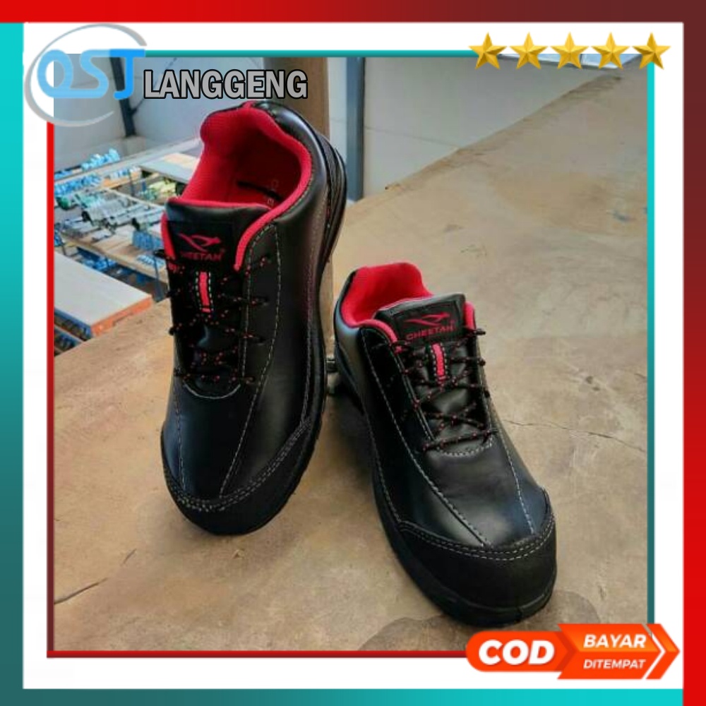 Hitam Safety Shoes Cheetah 4007h Blacksafety Shoes Cheetah 4007h Black Original Shopee Malaysia