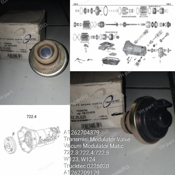 A1262704379 Vacuum Modulator Matic 722.3722.5 W123, W124 0225020Ttc