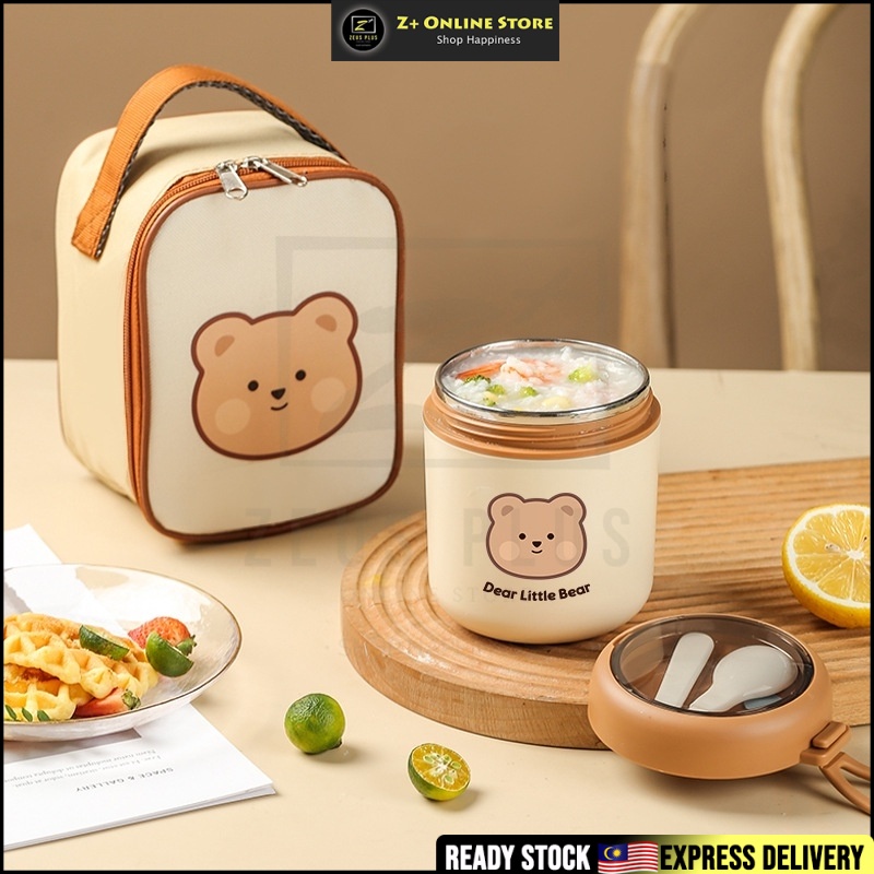 400ml-500ml Stainless Steel Soup Cup Thermal Lunch Box Food