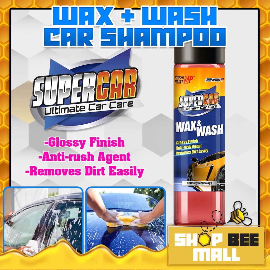 Car Wash Shampoo Foam 375ml 2in1 Wash & Wax Car Liquid Wax Coating SAFE ...