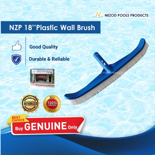 NZP 18" Plastic Wall Brush / Aluminum Handle / Plastic Handle