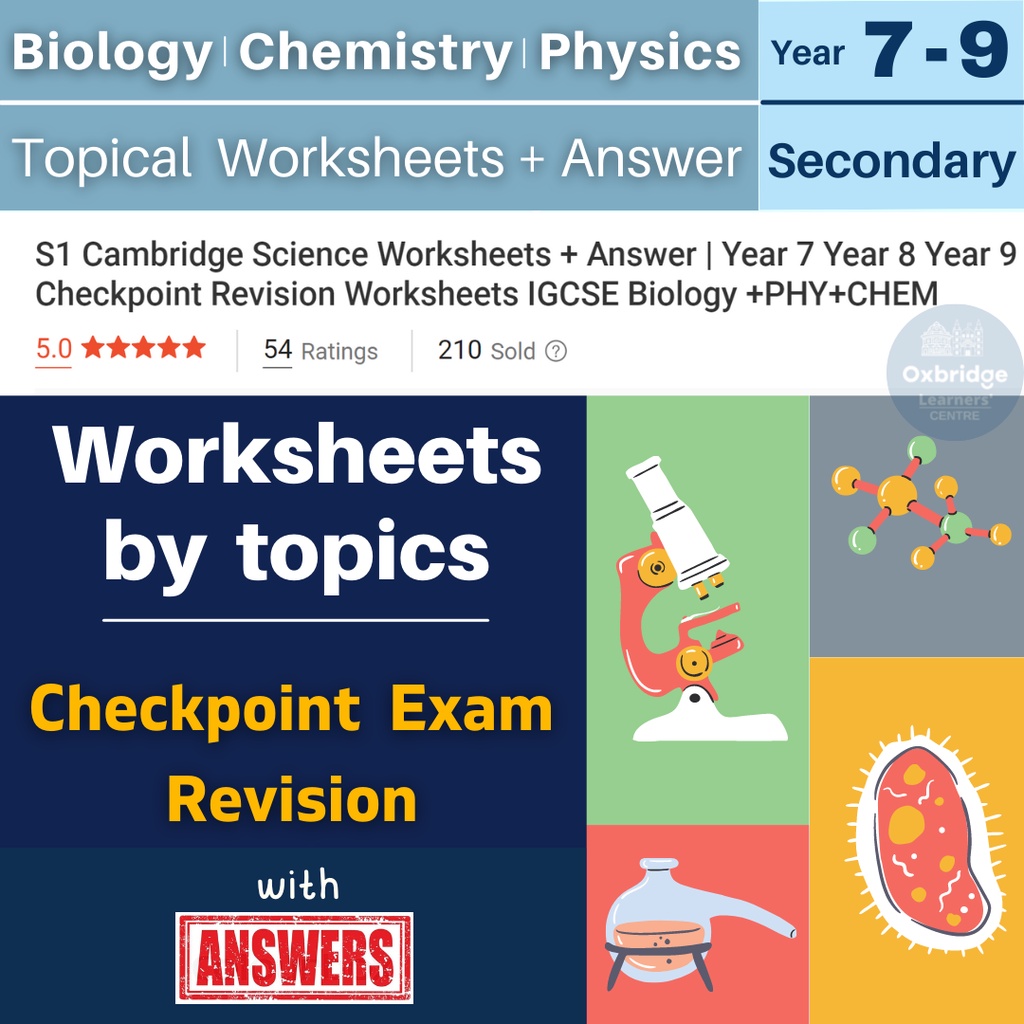 S1 Cambridge Science Worksheets + Answer | Year 7 Year 8 Year 9 ...