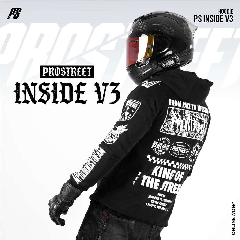ORIGINAL PROSTREET MEN'S HOODIE INSIDE V3 KING OF THE STREET BLACK NEW ...