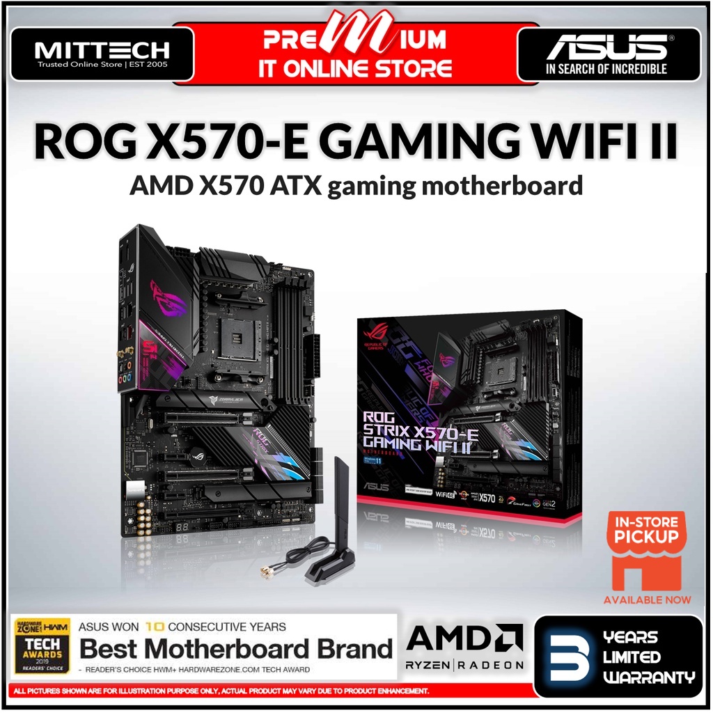 ASUS ROG STRIX X570-E GAMING WIFI II AM4 ATX AMD Motherboard 