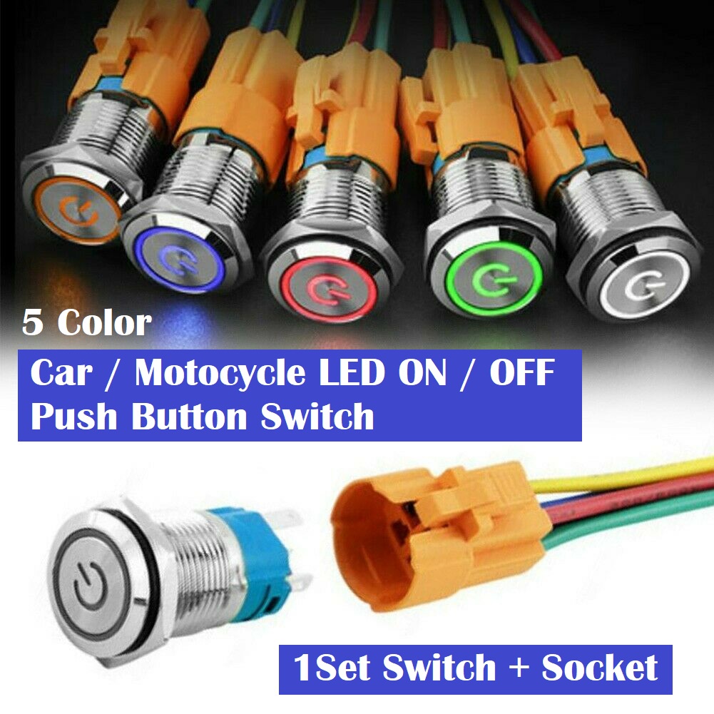 Car On Off Switch Toggle Button Motorcycle Push Start 12v 24v Led ...