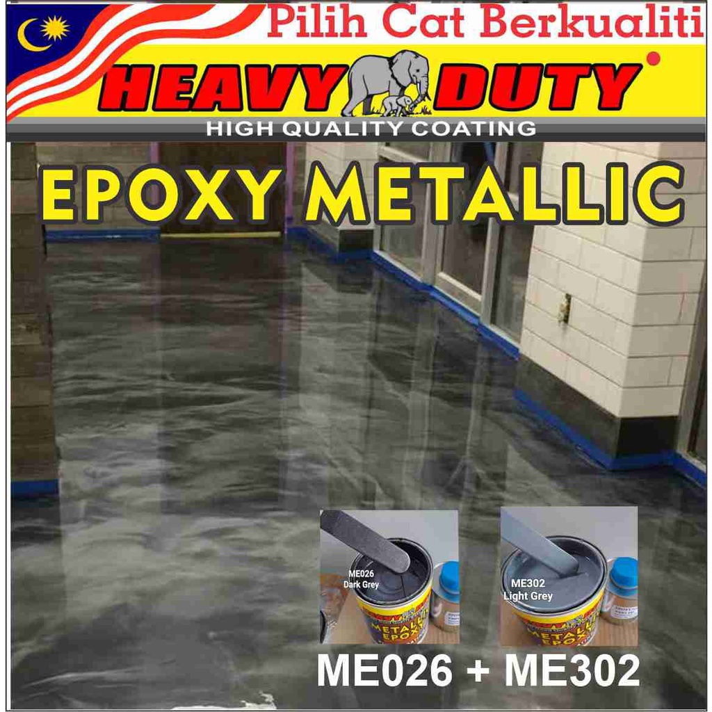 TWO COLOUR ( 1L ME026 + 1L ME302 ) METALLIC EPOXY FLOOR PAINT