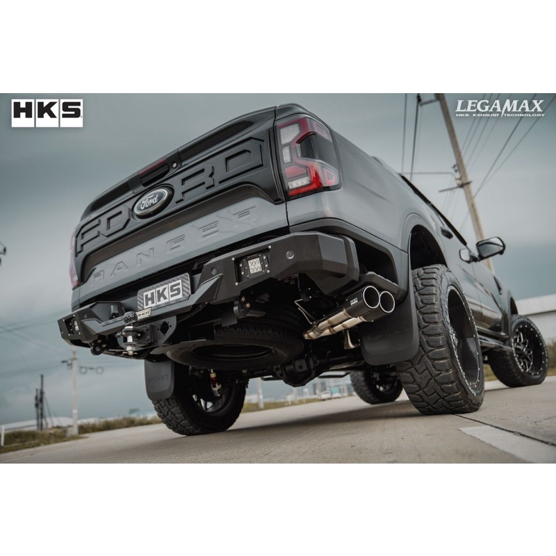 FORD RANGER T9 HKS LEGAMAX SIDE TWIN CARBON TAIL FOR NEW GEN FORD ...