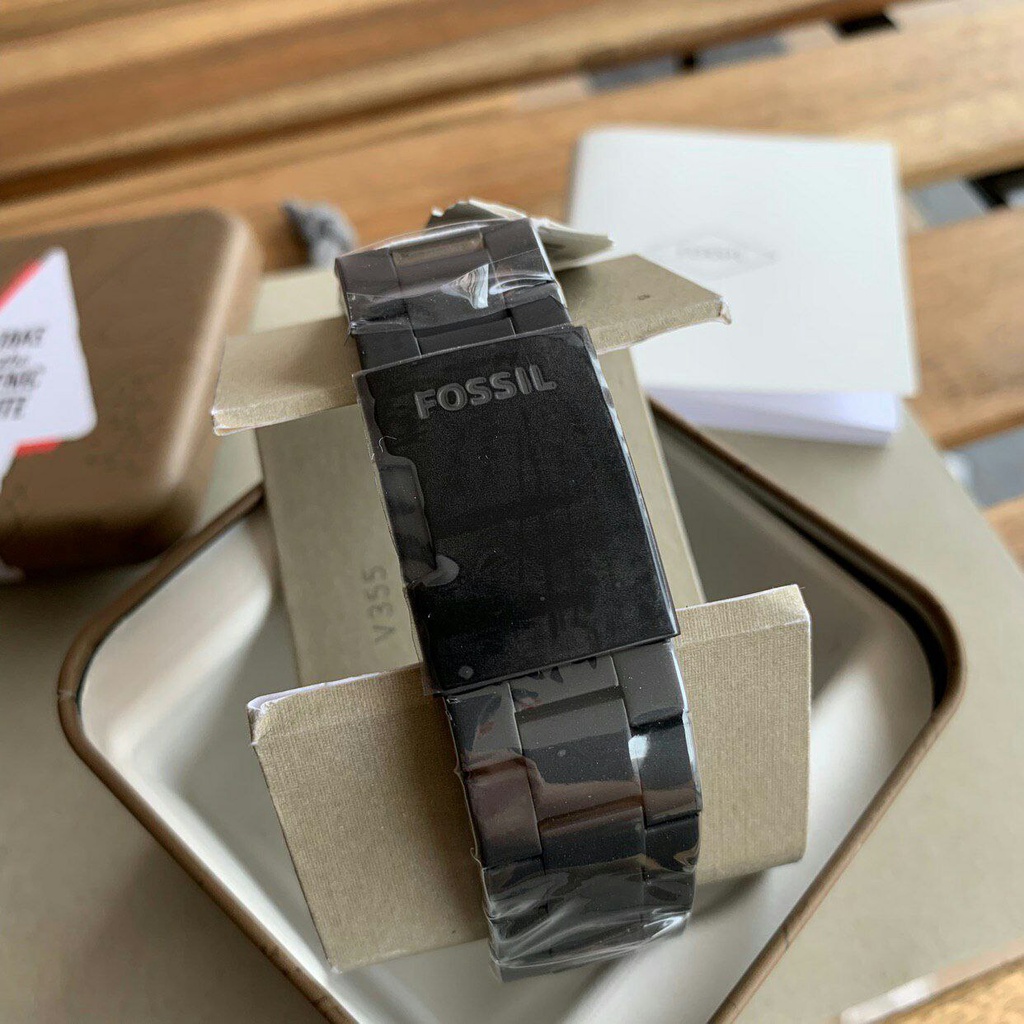 Fossil Original MACHINE MID SIZE CHRONOGRAPH BLACK STAINLESS STEEL WATCH FS4682P Shopee Malaysia