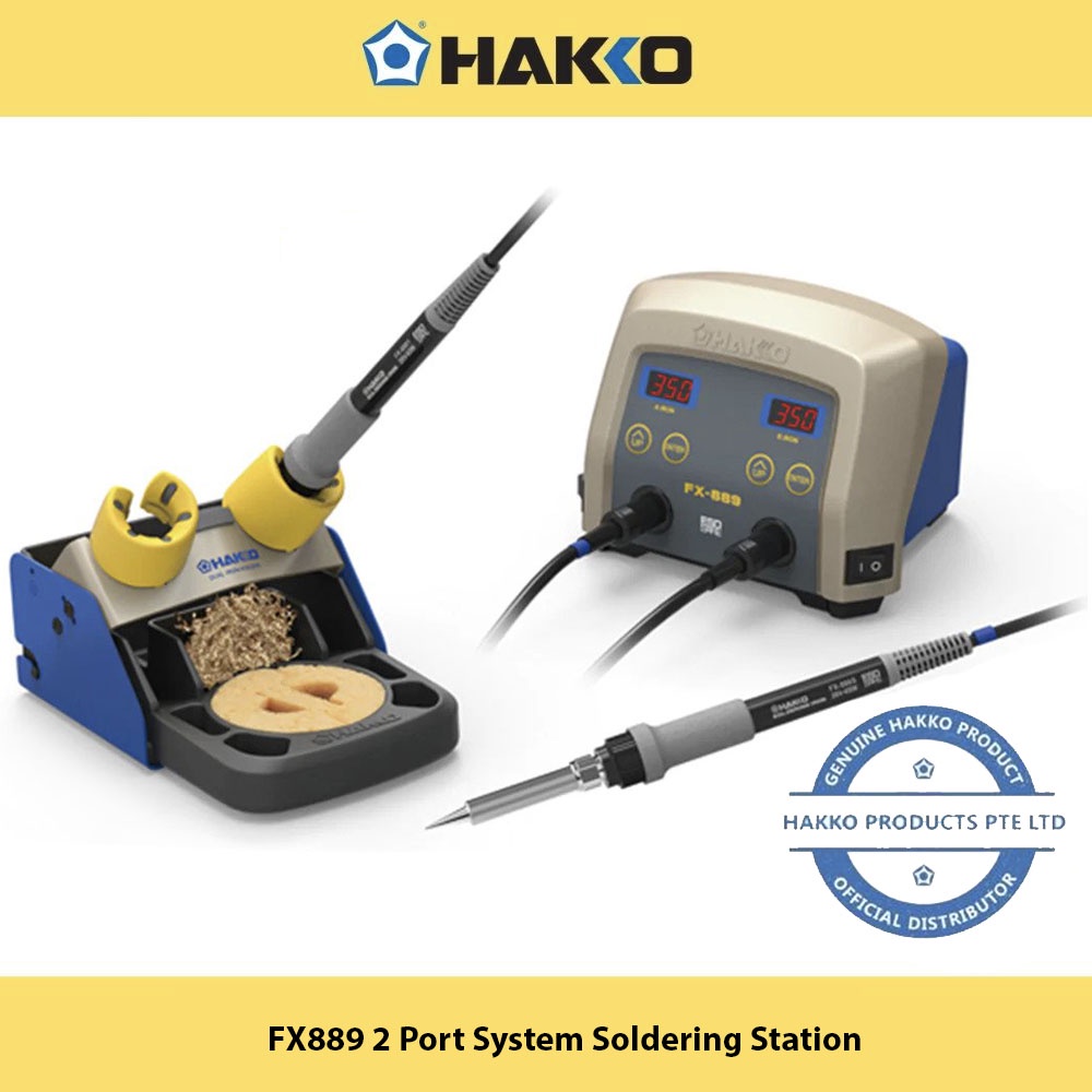 HAKKO FX889-19 Soldering Station 240V | Iron Solder Stand Tip Cleaner ...