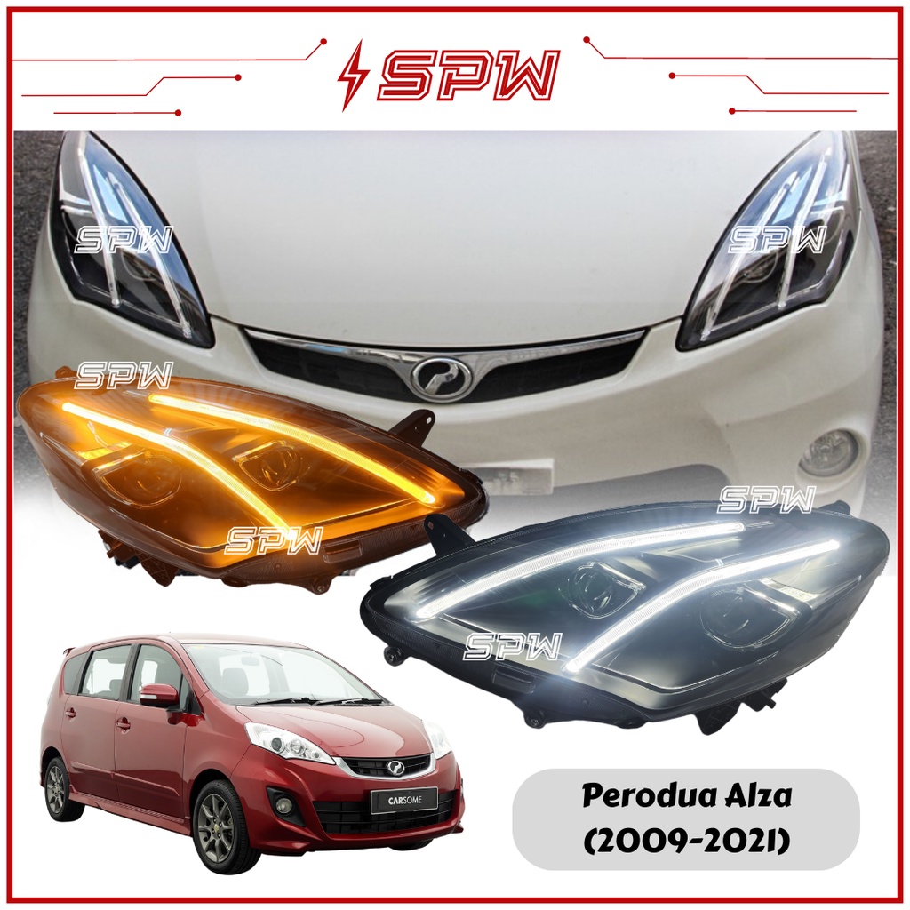 Perodua Alza (2009 to 2021) Headlamp Headlight LED Head Lamp Head Light