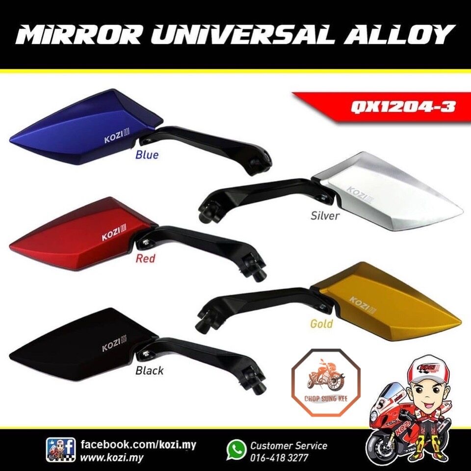 KOZI UNIVERSAL SIDE MIRROR ALLOY COLOR Y15/RS-150/RFS-150/VF3I/LC-135 ...