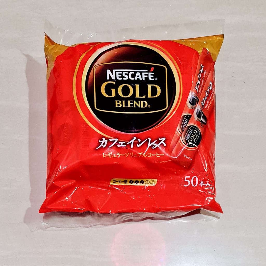 Nescafe Gold Blend Black Coffee Decaf Caffeine Less Japan 50x2 Gram ...