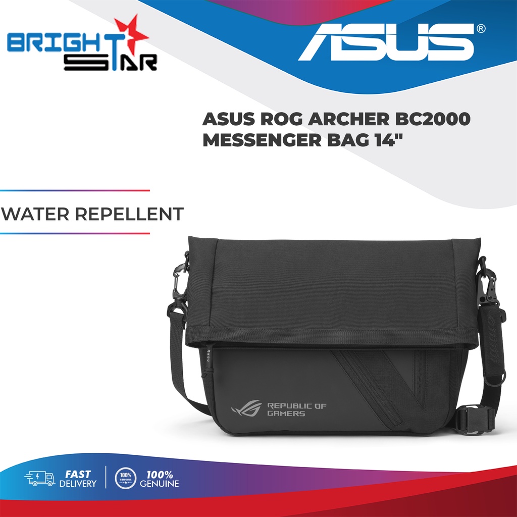 BAG / ASUS ROG ARCHER BC2000 MESSENGER BAG 14" / WATER REPELLENT