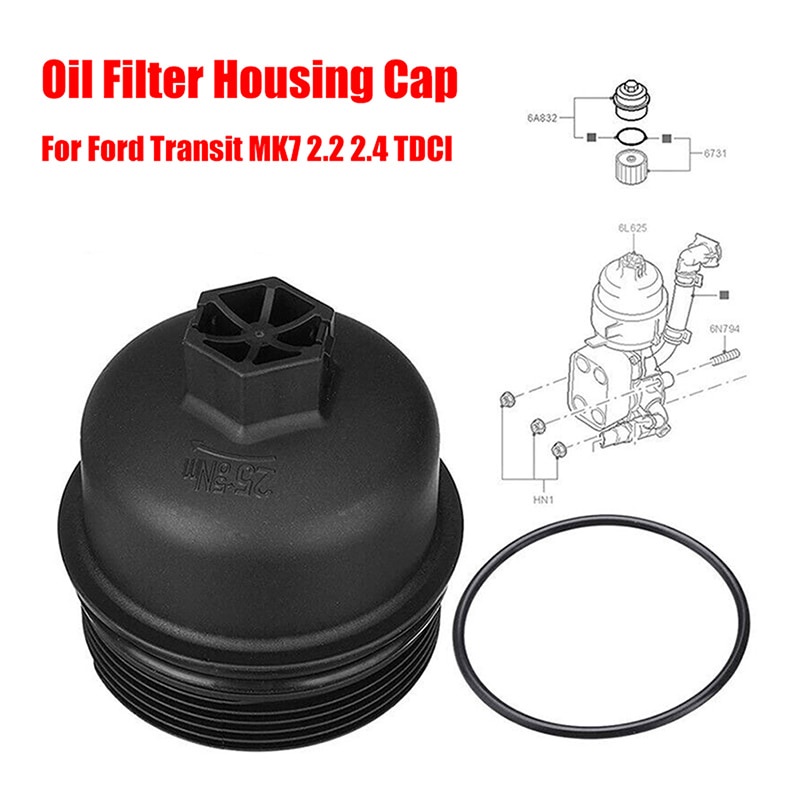 [IN Stock Store] Black Car Oil Filter Cover Oil Filter Housing Top ...