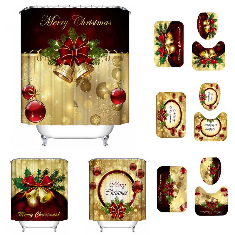 Santa Toilet Seat Cover & Mat 2-Piece Set - Funny Christmas Bathroom Decorations - View #6