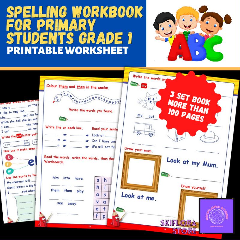 [SS163] English Spelling Workbook for Primary Student Grade 1 PDF ...