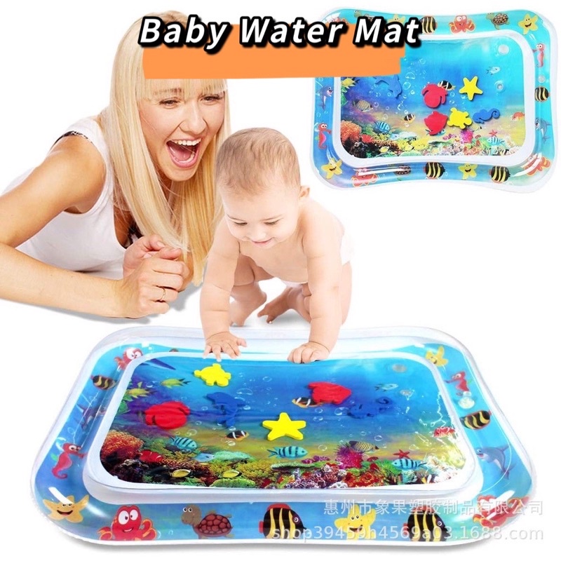 thumbnail interactive-video image 1 of Play Mats Inflatable PVC Baby Playing Water Mat White Jellyfish Toddler Pad Kids Early Education Activity Toys Mat Cushion Kids Gift From Wangcai03, $35.95 1 of 12