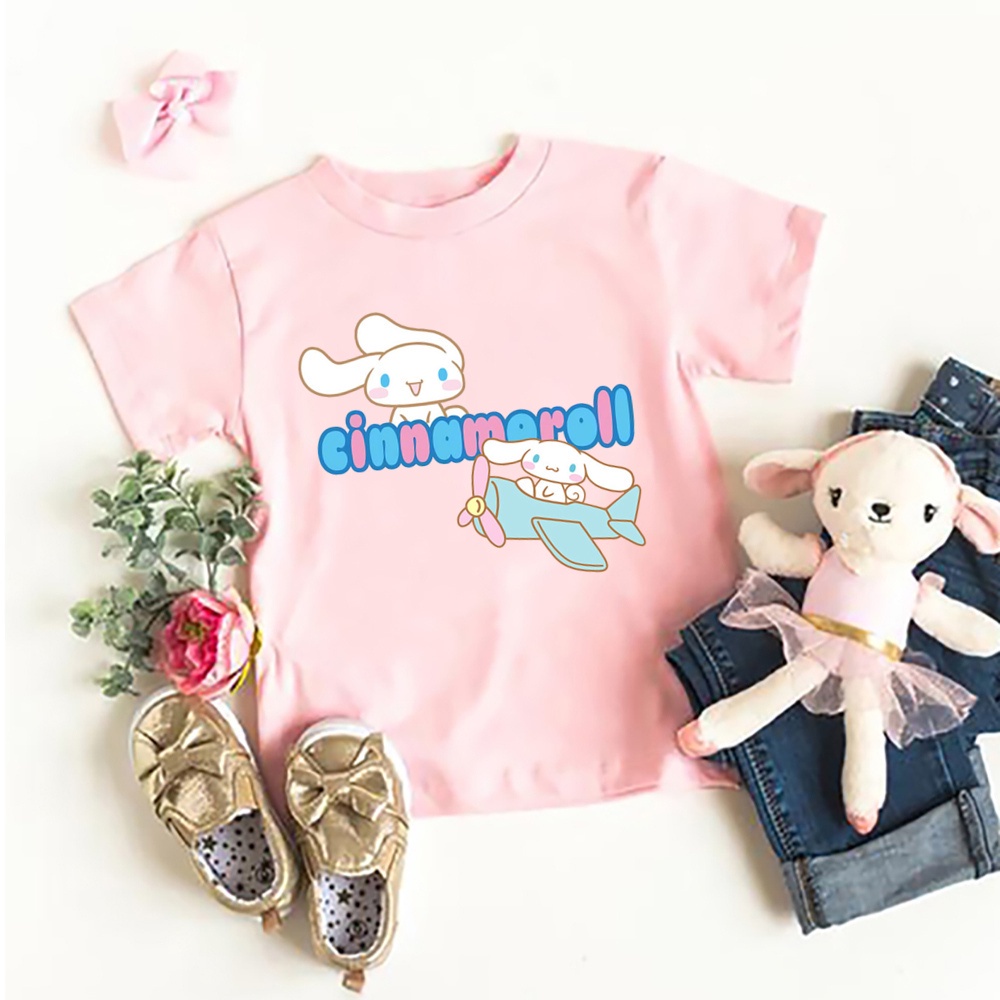 Cinnamoroll Print Korean Kids T-shirt Children Cartoon Cinnamoroll ...