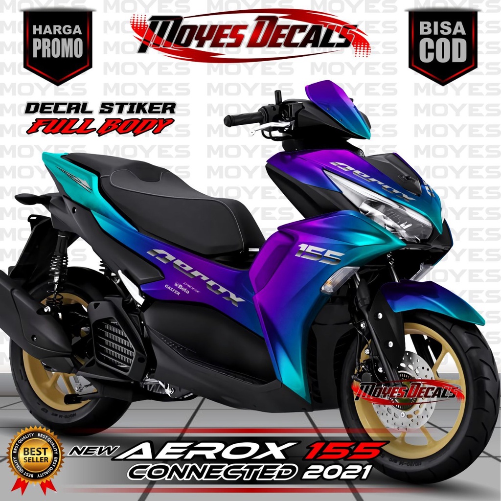 Sticker All New Aerox 155 Connected 2021 2023 Fullbody Decal Motorcycle Aerox New 155 2021 ...
