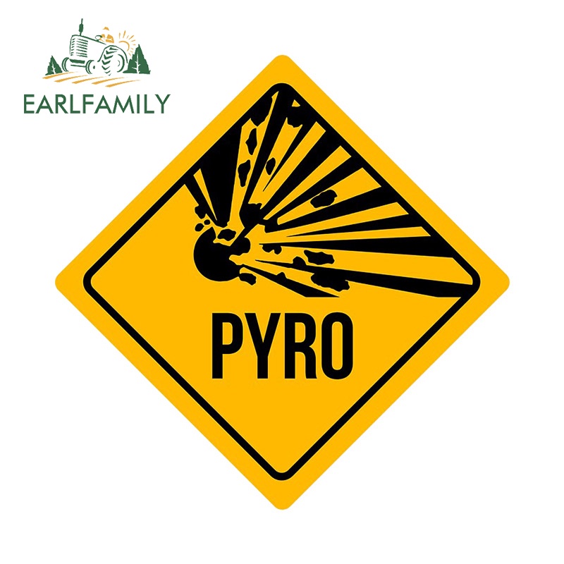 EARLFAMILY 13cm x 13m Sign PYRO Surfboard Fridge Motorcycle Street ...